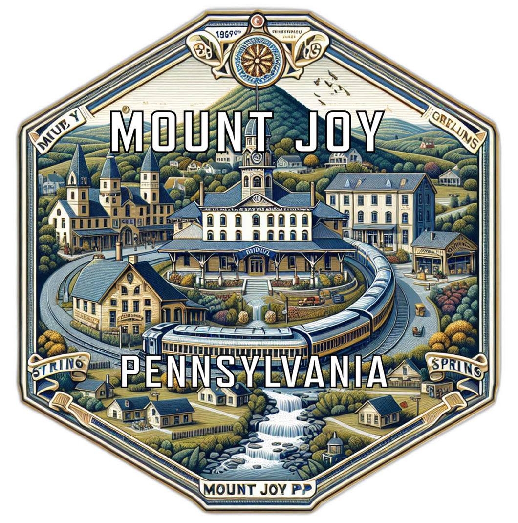 Mount Joy Pennsylvania Souvenir Travel Destination Die Cut Hexagon Fridge Magnet 2-Inch