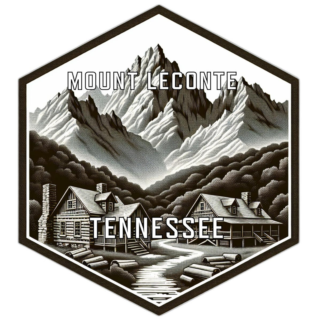 Mount Leconte Tennessee Souvenir Travel Destination Die Cut Hexagon Fridge Magnet 6-Inch