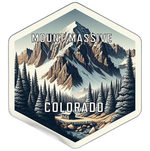 Mount Massive Colorado Travel Destination Souvenir Vinyl Decal Sticker 4-Inch