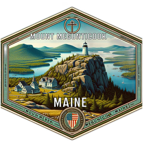 Mount Megunticook Maine Travel Destination Souvenir Vinyl Decal Sticker 6-Inch