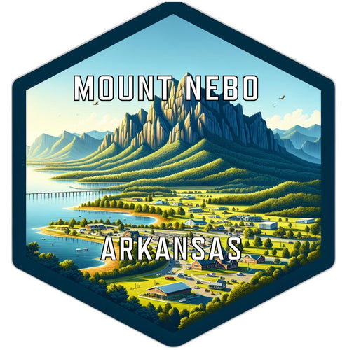 Mount Nebo Arkansas Souvenir Travel Destination Die Cut Hexagon Fridge Magnet 2-Inch