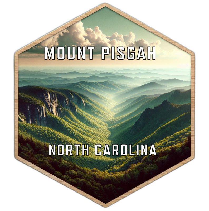 Mount Pisgah North Carolina Souvenir Travel Destination Die Cut Hexagon Fridge Magnet 2-Inch