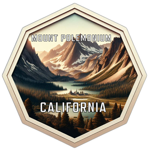 Mount Polemonium California Travel Destination Souvenir Vinyl Decal Sticker 6-Inch