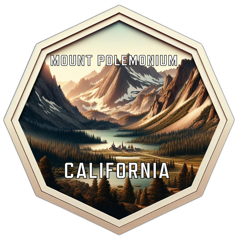 Mount Polemonium California Travel Destination Souvenir Vinyl Decal Sticker 6-Inch