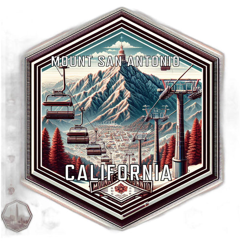 Mount San Antonio California Travel Destination Souvenir Vinyl Decal Sticker 2-Inch