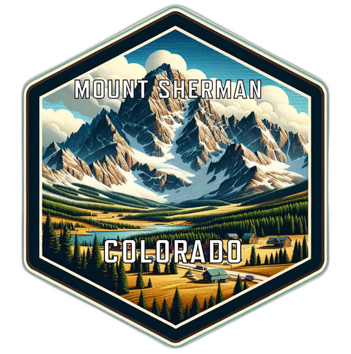 Mount Sherman Colorado Travel Destination Souvenir Vinyl Decal Sticker 6-Inch