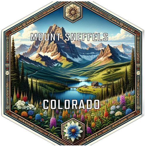 Mount Sneffels Colorado Travel Destination Souvenir Vinyl Decal Sticker 4-Inch