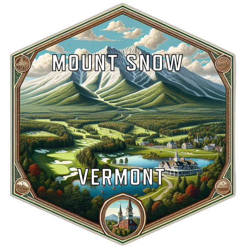 Mount Snow Vermont Travel Destination Souvenir Vinyl Decal Sticker 2-Inch