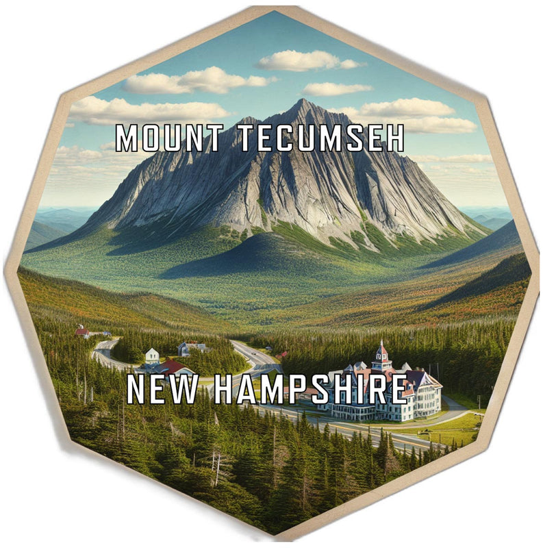 Mount Tecumseh New Hampshire Souvenir Travel Destination Die Cut Hexagon Fridge Magnet 6-Inch