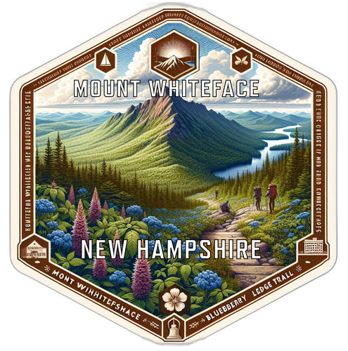 Mount Whiteface New Hampshire Travel Destination Souvenir Vinyl Decal Sticker 2-Inch