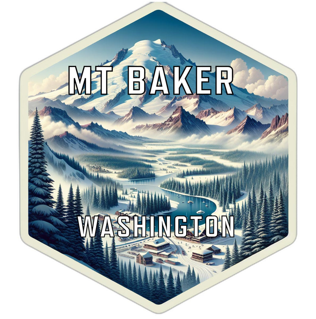 Mt Baker Washington Travel Destination Souvenir Vinyl Decal Sticker 2-Inch