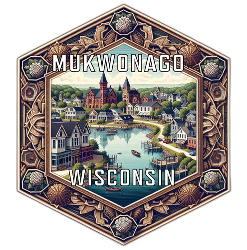 Mukwonago Wisconsin Travel Destination Souvenir Vinyl Decal Sticker 2-Inch