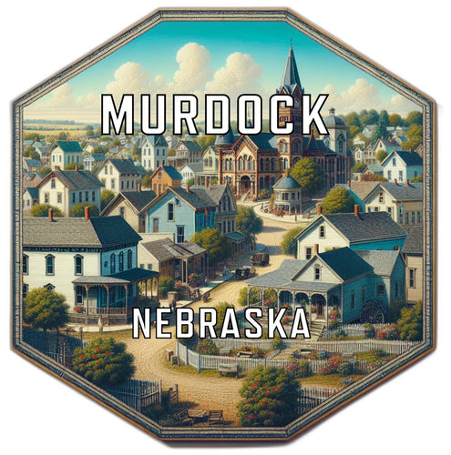 Murdock Nebraska Souvenir Travel Destination Die Cut Hexagon Fridge Magnet 2-Inch
