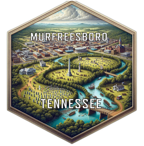 Murfreesboro Tennessee Travel Destination Souvenir Vinyl Decal Sticker 6-Inch
