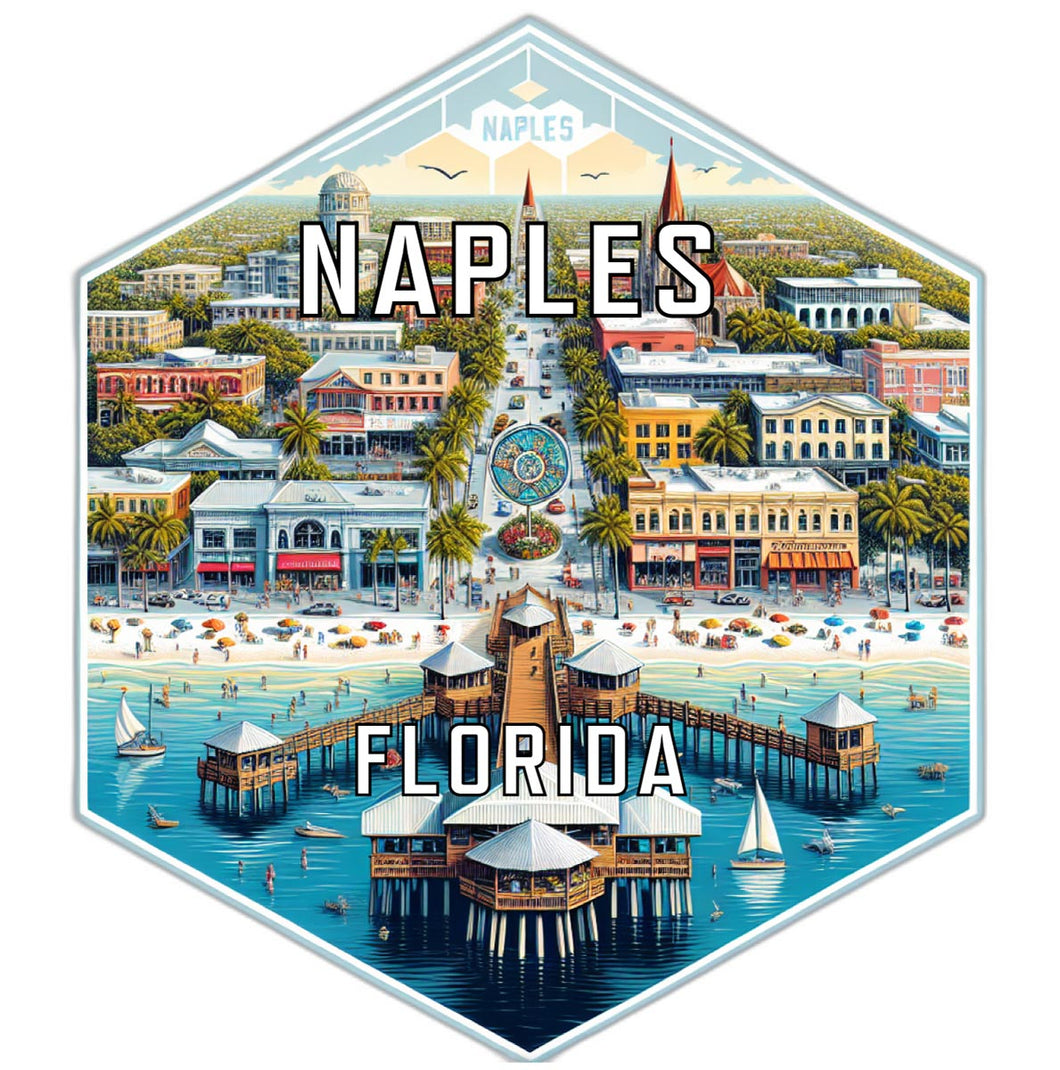 Naples Florida Travel Destination Souvenir Vinyl Decal Sticker 2-Inch