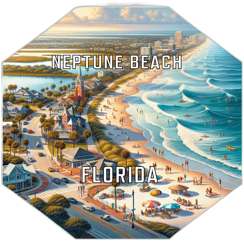 Neptune Beach Florida Travel Destination Souvenir Vinyl Decal Sticker 6-Inch