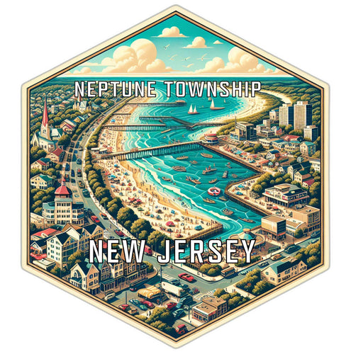 Neptune Township New Jersey Travel Destination Souvenir Vinyl Decal Sticker 4-Inch