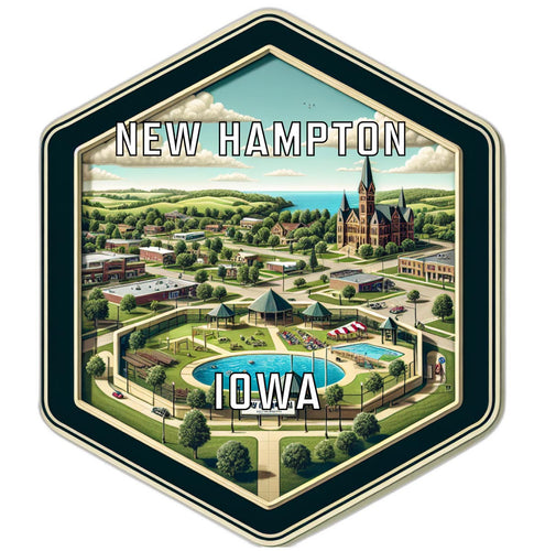 New Hampton Iowa Travel Destination Souvenir Vinyl Decal Sticker 2-Inch