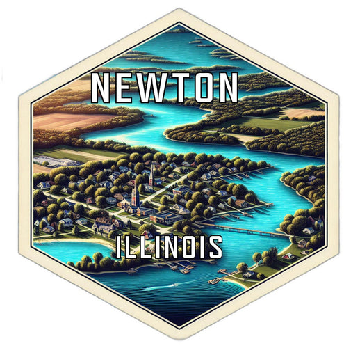 Newton Illinois Travel Destination Souvenir Vinyl Decal Sticker 2-Inch
