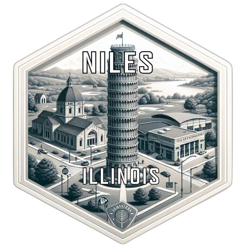 Niles Illinois Travel Destination Souvenir Vinyl Decal Sticker 4-Inch