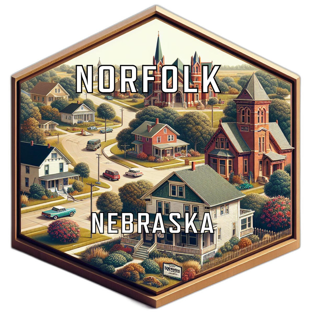 Norfolk Nebraska Travel Destination Souvenir Vinyl Decal Sticker 2-Inch