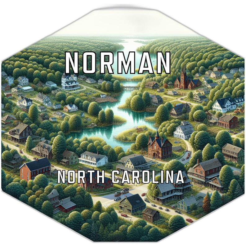 Norman North Carolina Souvenir Travel Destination Die Cut Hexagon Fridge Magnet 2-Inch