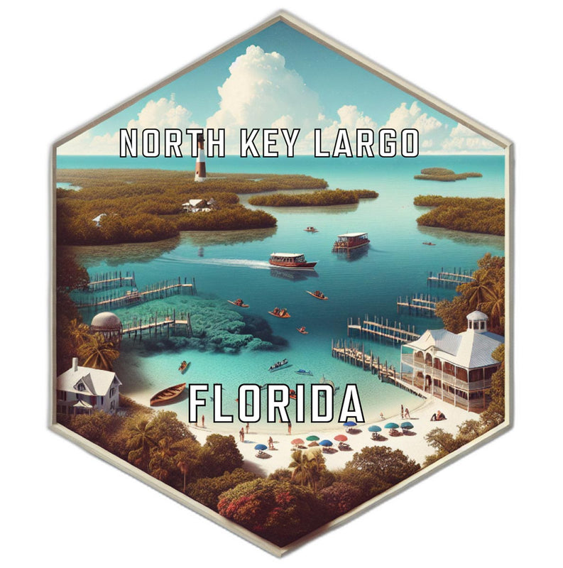 North Key Largo Florida Travel Destination Souvenir Vinyl Decal Sticker 4-Inch