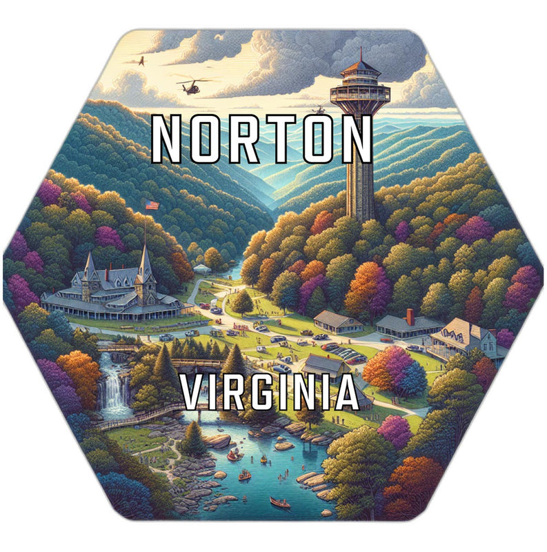 Norton Virginia Travel Destination Souvenir Vinyl Decal Sticker 4-Inch