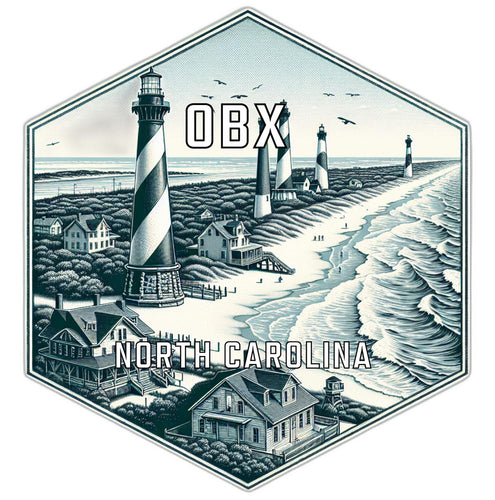 Obx North Carolina Travel Destination Souvenir Vinyl Decal Sticker 2-Inch