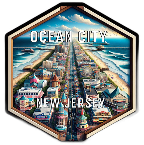 Ocean City New Jersey Travel Destination Souvenir Vinyl Decal Sticker 2-Inch