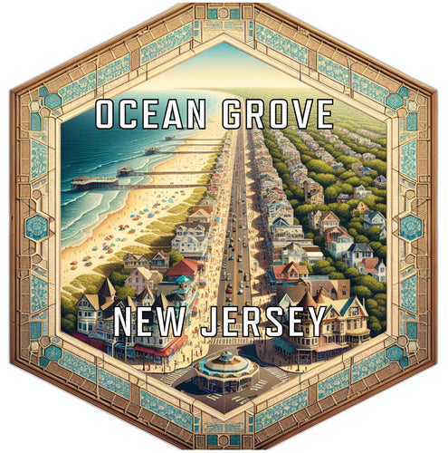 Ocean Grove New Jersey Travel Destination Souvenir Vinyl Decal Sticker 4-Inch