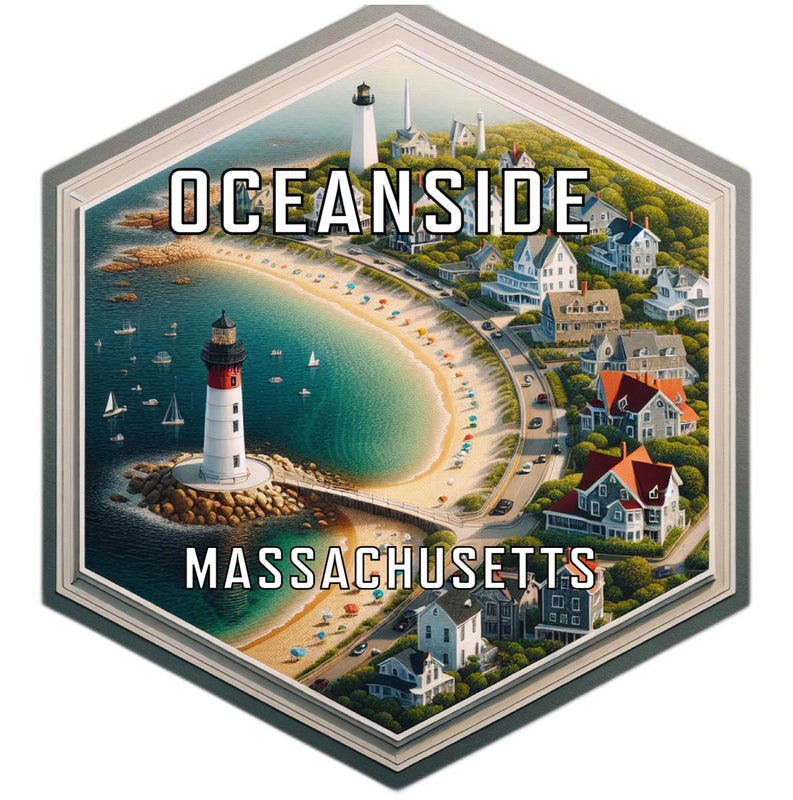 Oceanside Massachusetts Travel Destination Souvenir Vinyl Decal Sticker 2-Inch