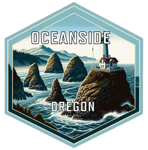 Oceanside Oregon Travel Destination Souvenir Vinyl Decal Sticker 2-Inch