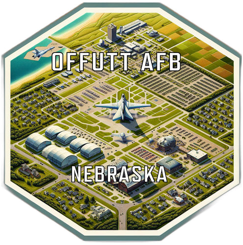 Offutt Afb Nebraska Souvenir Travel Destination Die Cut Hexagon Fridge Magnet 6-Inch