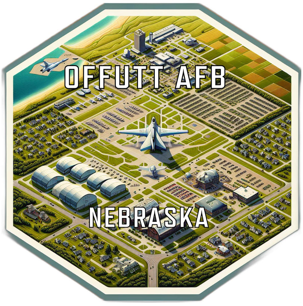 Offutt Afb Nebraska Travel Destination Souvenir Vinyl Decal Sticker 2-Inch