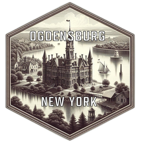 Ogdensburg New York Travel Destination Souvenir Vinyl Decal Sticker 6-Inch