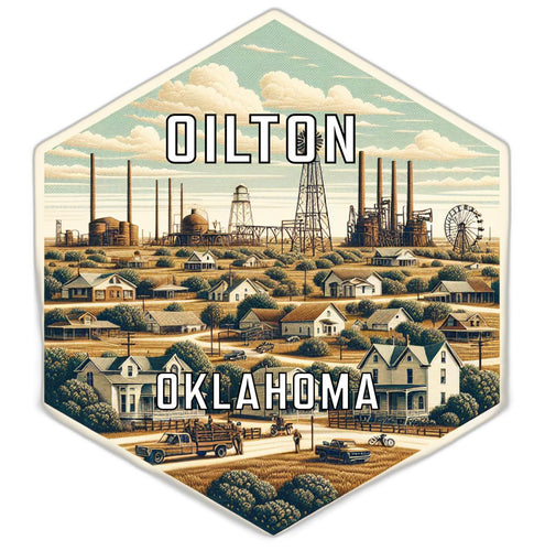 Oilton Oklahoma Travel Destination Souvenir Vinyl Decal Sticker 2-Inch