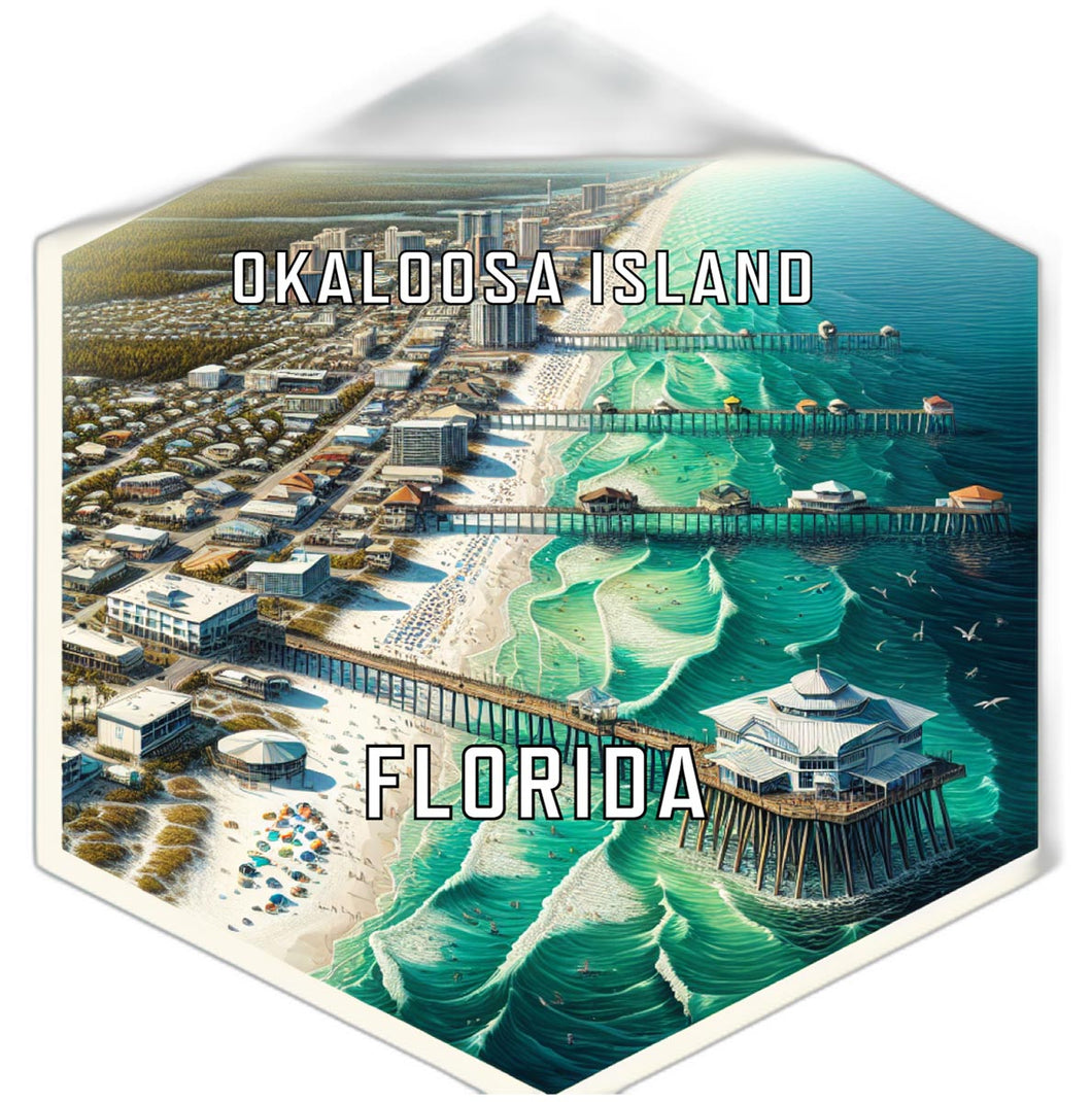 Okaloosa Island Florida Travel Destination Souvenir Vinyl Decal Sticker 2-Inch