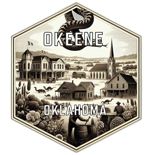Okeene Oklahoma Travel Destination Souvenir Vinyl Decal Sticker 2-Inch