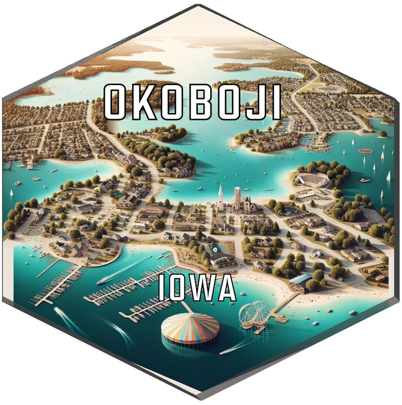 Okoboji Iowa Travel Destination Souvenir Vinyl Decal Sticker 2-Inch