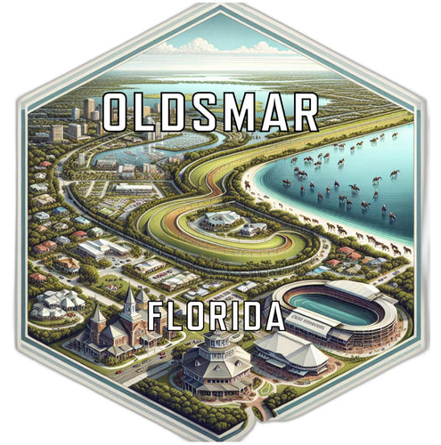 Oldsmar Florida Travel Destination Souvenir Vinyl Decal Sticker 2-Inch