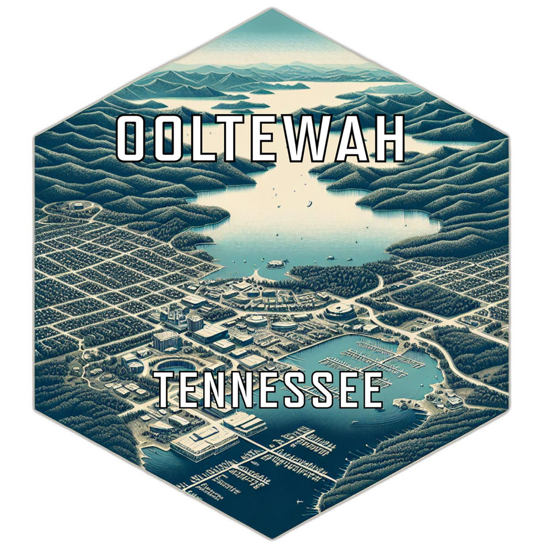 Ooltewah Tennessee Souvenir Travel Destination Die Cut Hexagon Fridge Magnet 2-Inch