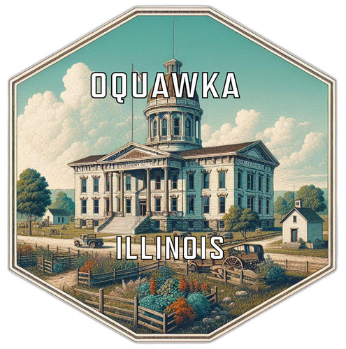 Oquawka Illinois Travel Destination Souvenir Vinyl Decal Sticker 2-Inch