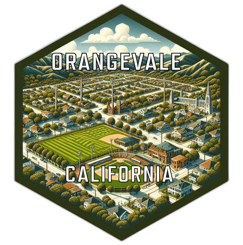 Orangevale California Travel Destination Souvenir Vinyl Decal Sticker 4-Inch