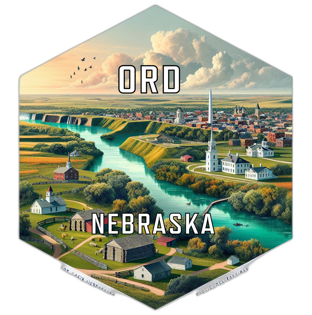 Ord Nebraska Travel Destination Souvenir Vinyl Decal Sticker 6-Inch