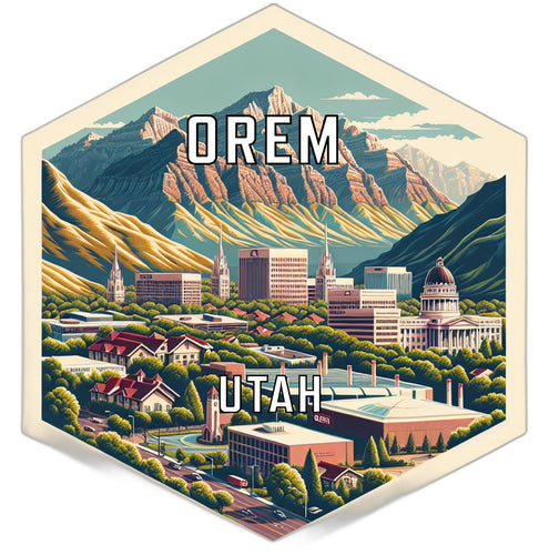 Orem Utah Travel Destination Souvenir Vinyl Decal Sticker 2-Inch