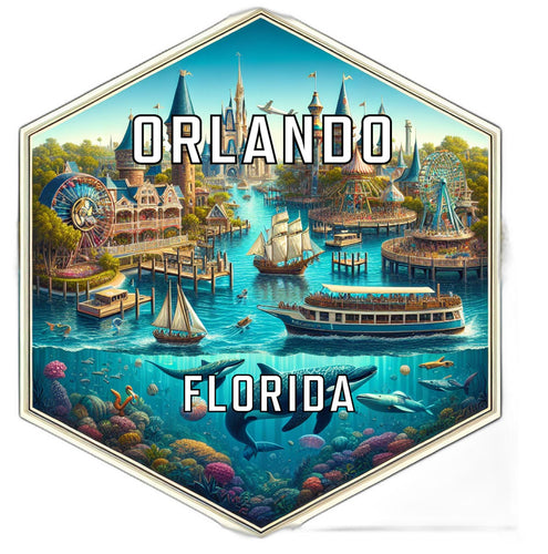 Orlando Florida Travel Destination Souvenir Vinyl Decal Sticker 6-Inch