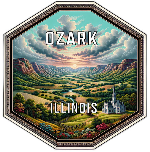 Ozark Illinois Travel Destination Souvenir Vinyl Decal Sticker 6-Inch