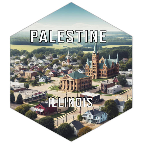 Palestine Illinois Travel Destination Souvenir Vinyl Decal Sticker 6-Inch