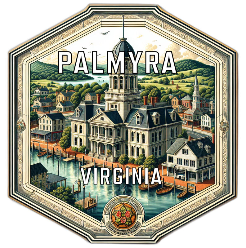 Palmyra Virginia Souvenir Travel Destination Die Cut Hexagon Fridge Magnet 2-Inch